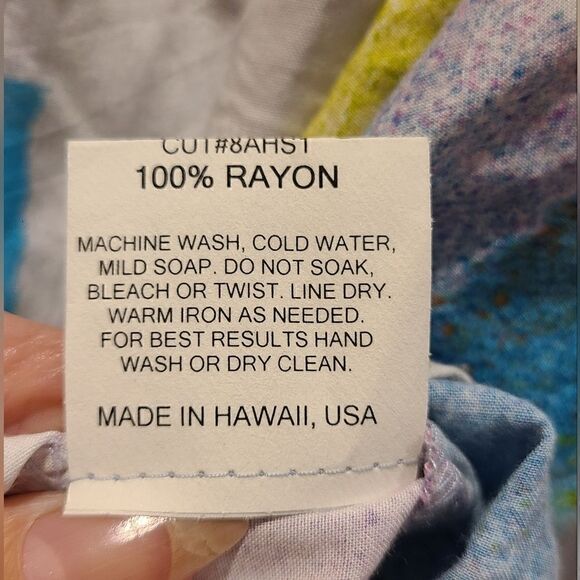 Jams World Ice Pop Flutter Sleeve Hawaiian Rayon Popover Blouse, Art-to-Wear | M - Picture 9 of 9